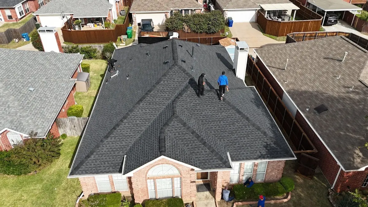Commercial Roofing work in progress on a Spring Creek property